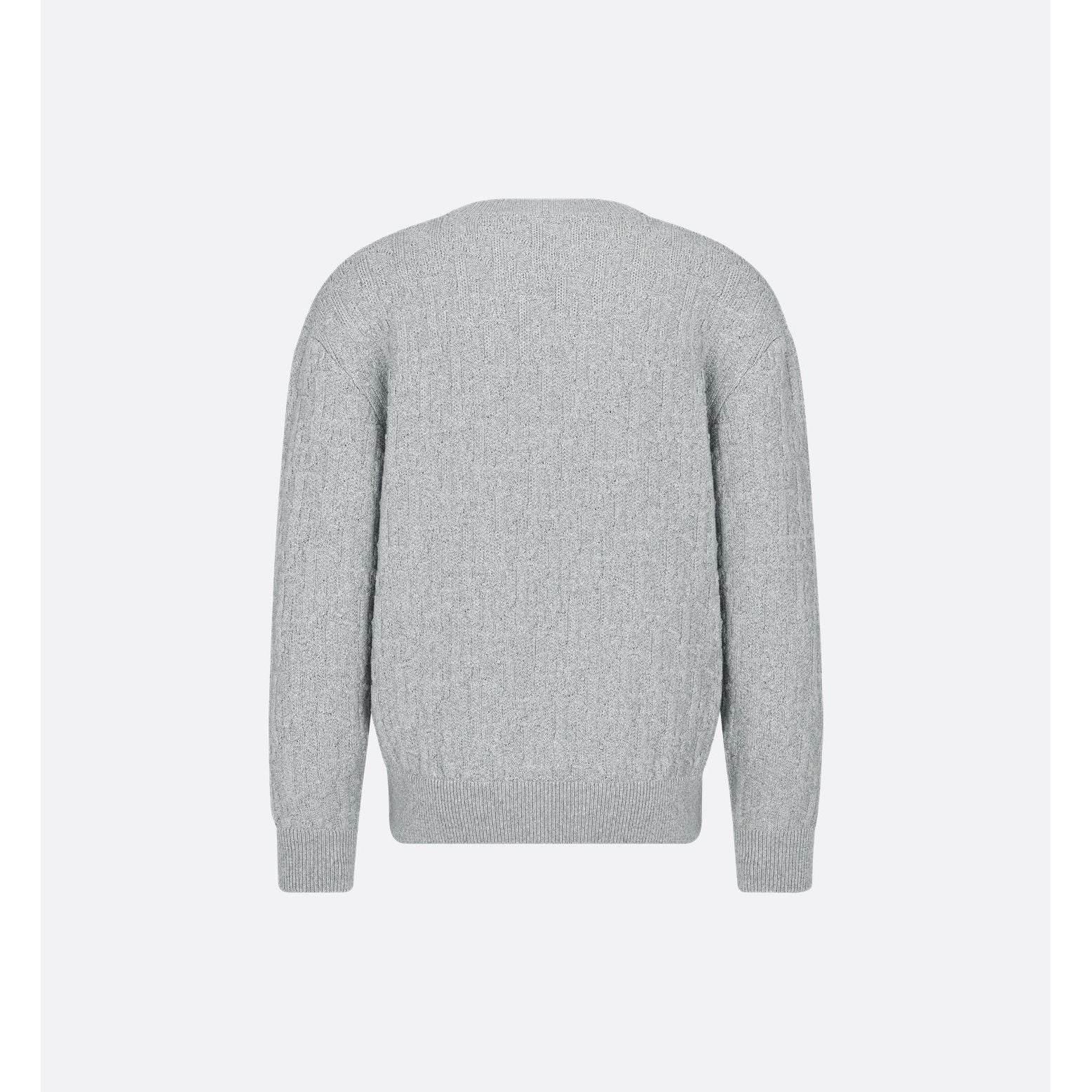 Pull Dior Oblique Jacquard de coton mélangé - Gris