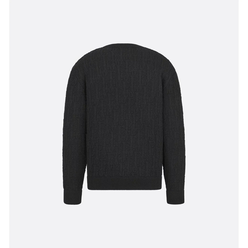 Pull Dior Oblique Jacquard de coton mélangé - Noir