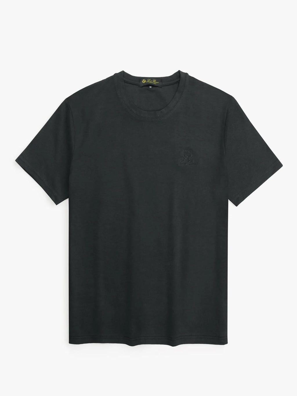 T-Shirt Loro Piana - Logo Brodé - Noir