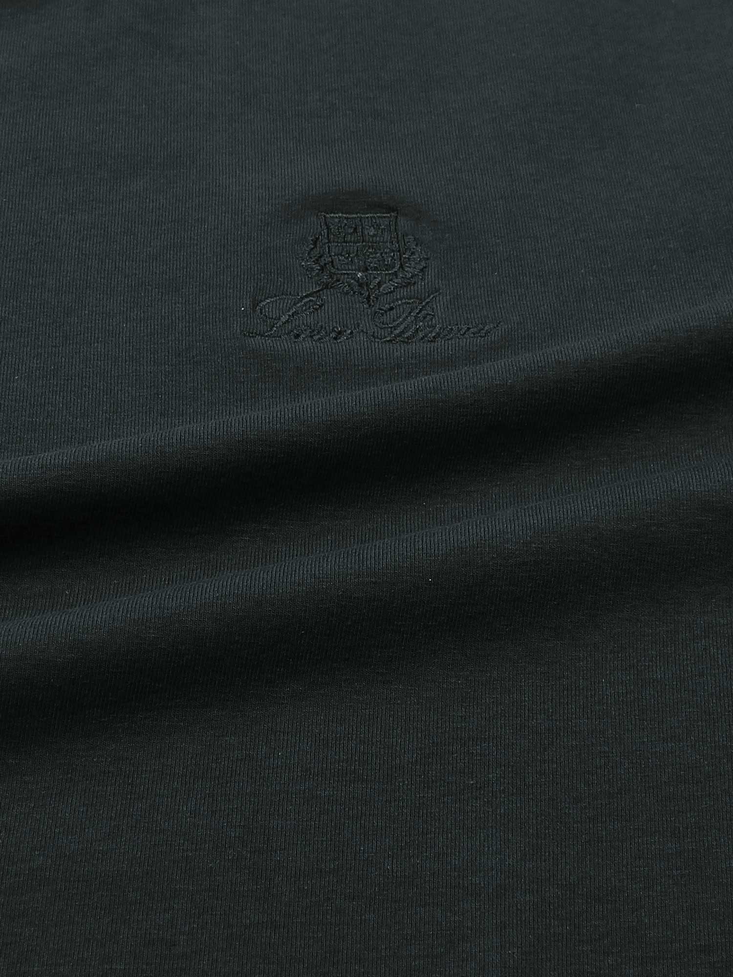 T-Shirt Loro Piana - Logo Brodé - Noir