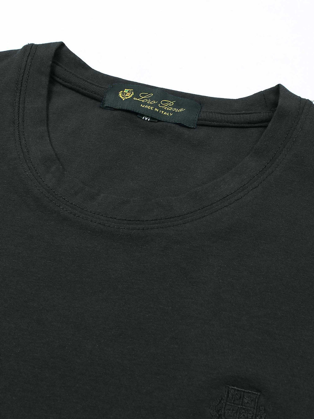 T-Shirt Loro Piana - Logo Brodé - Noir