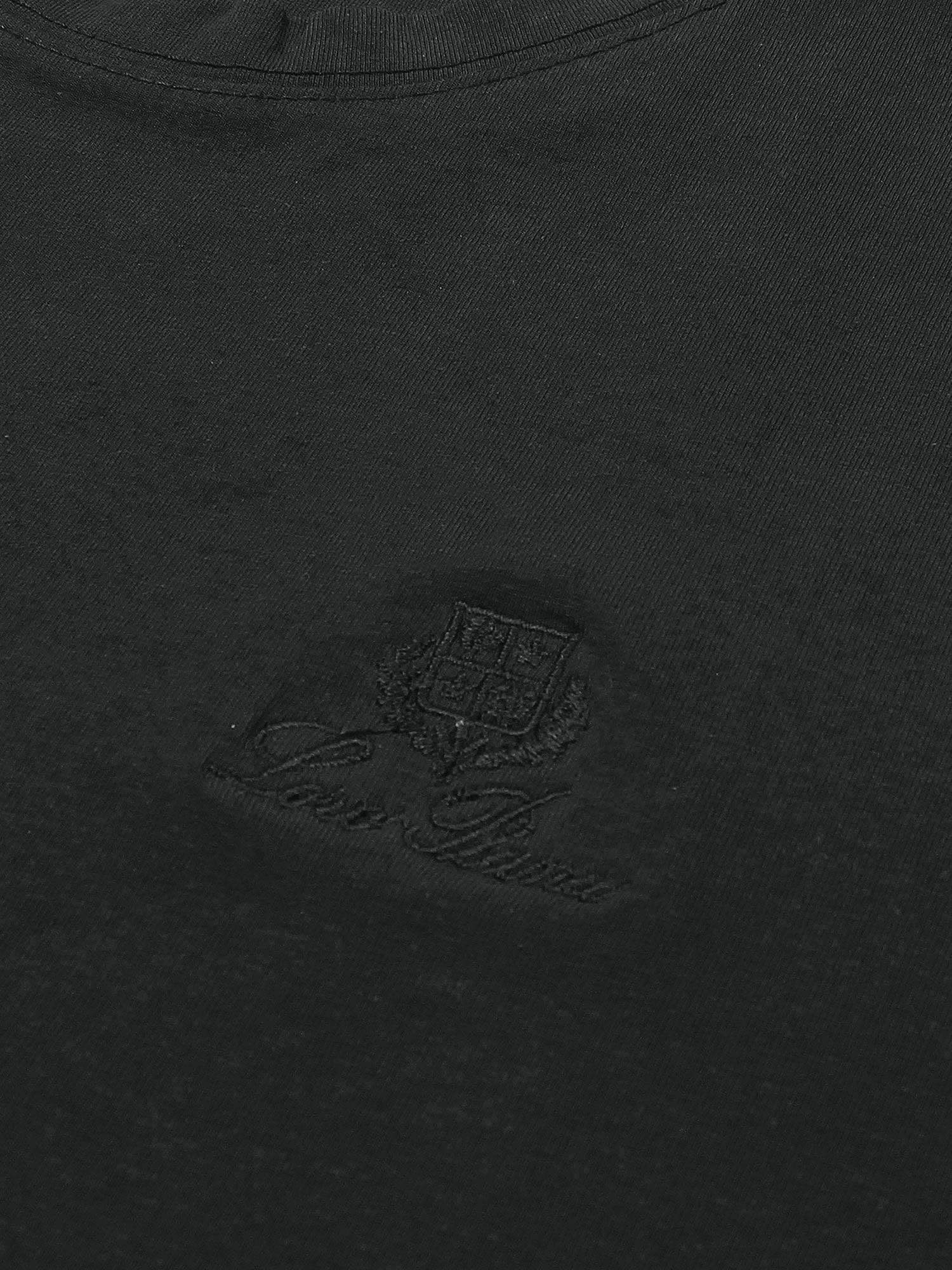 T-Shirt Loro Piana - Logo Brodé - Noir