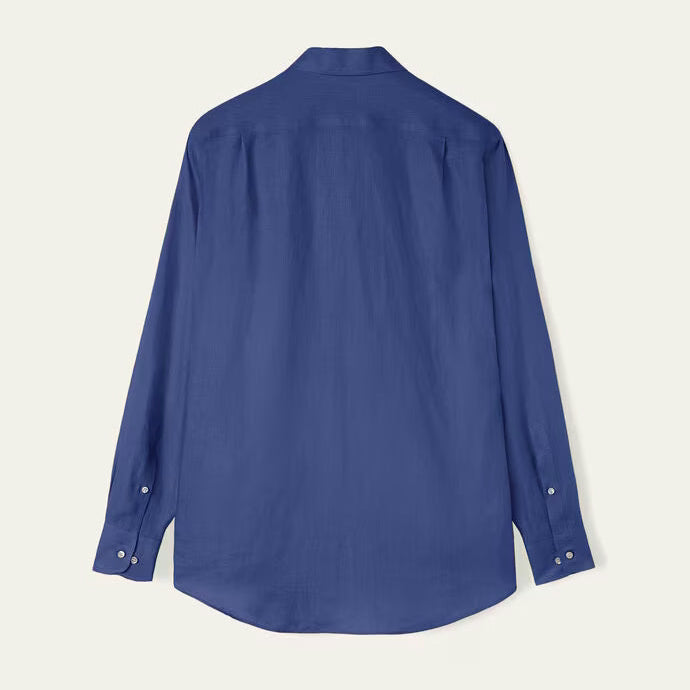 Chemise Loro Piana - André - Lin - Bleu Marine