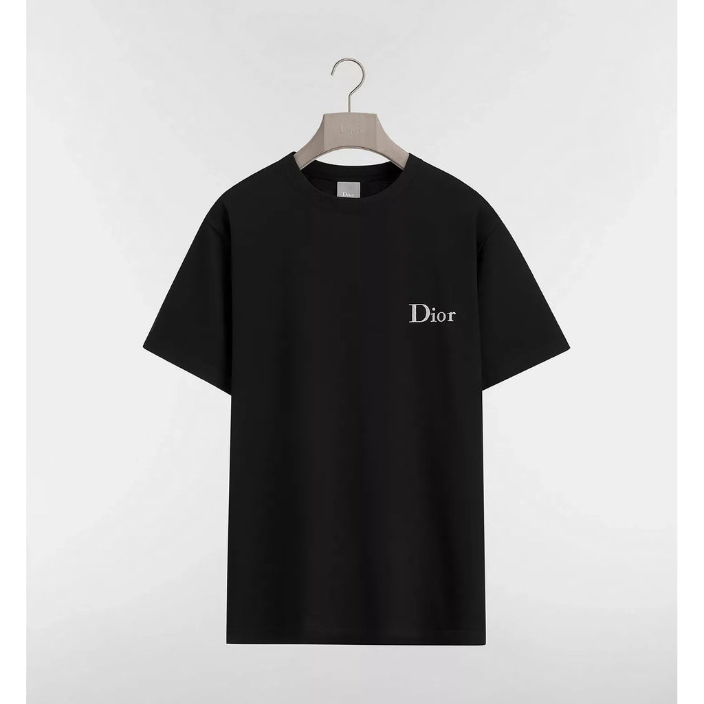 T-Shirt Dior - Logo Brodé - Coupe Relax - Noir