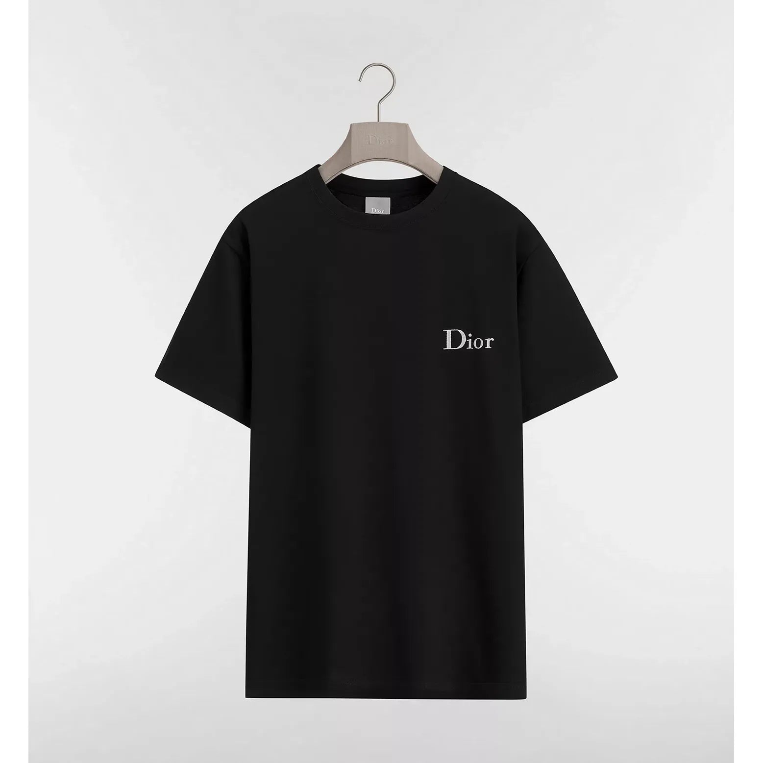 T-Shirt Dior - Logo Brodé - Coupe Relax - Noir