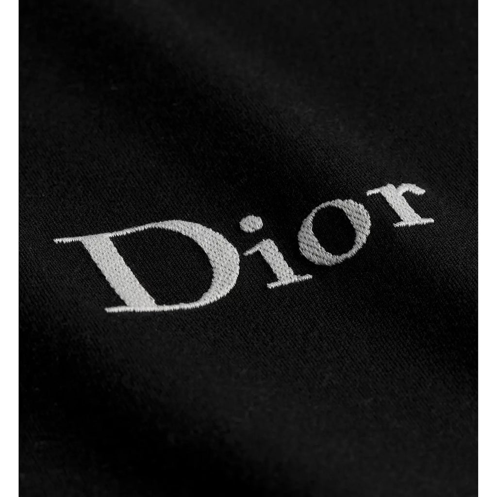 T-Shirt Dior - Logo Brodé - Coupe Relax - Noir