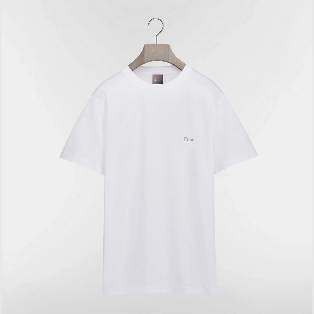 T-Shirt Christian Dior - À broderie Dior - coupe regular - Blanc