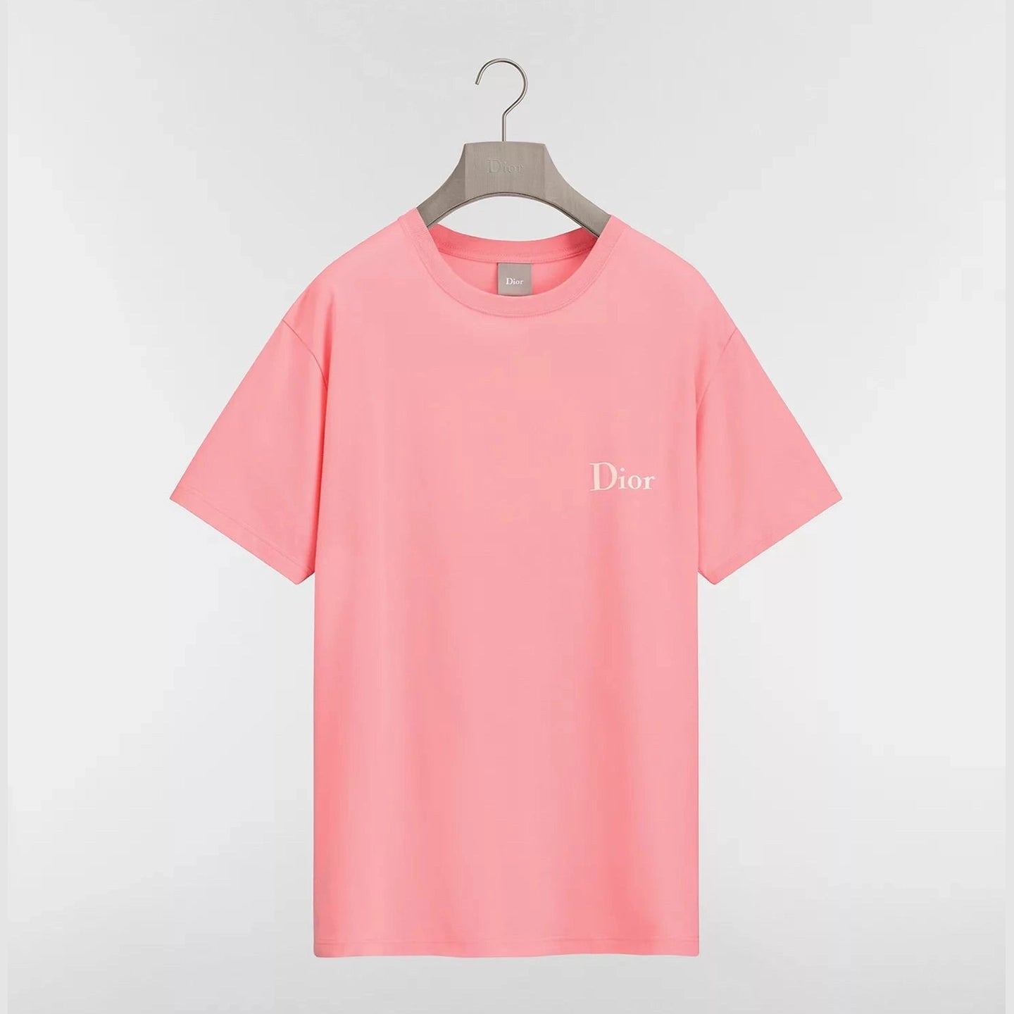 T-Shirt Dior - Logo Brodé - Coupe Relax - Rose
