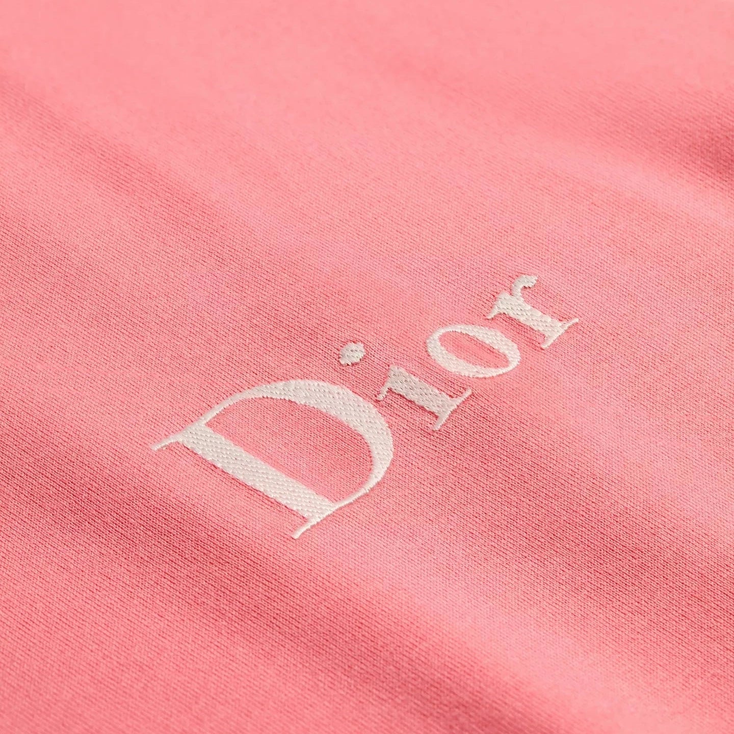 T-Shirt Dior - Logo Brodé - Coupe Relax - Rose