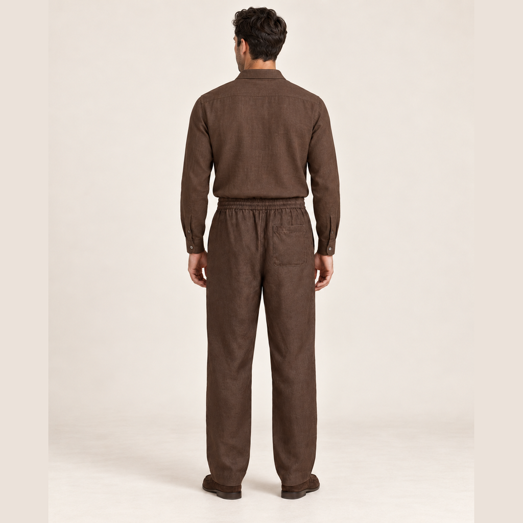 Pantalon Loro Piana - Lin - Bun Chocolat