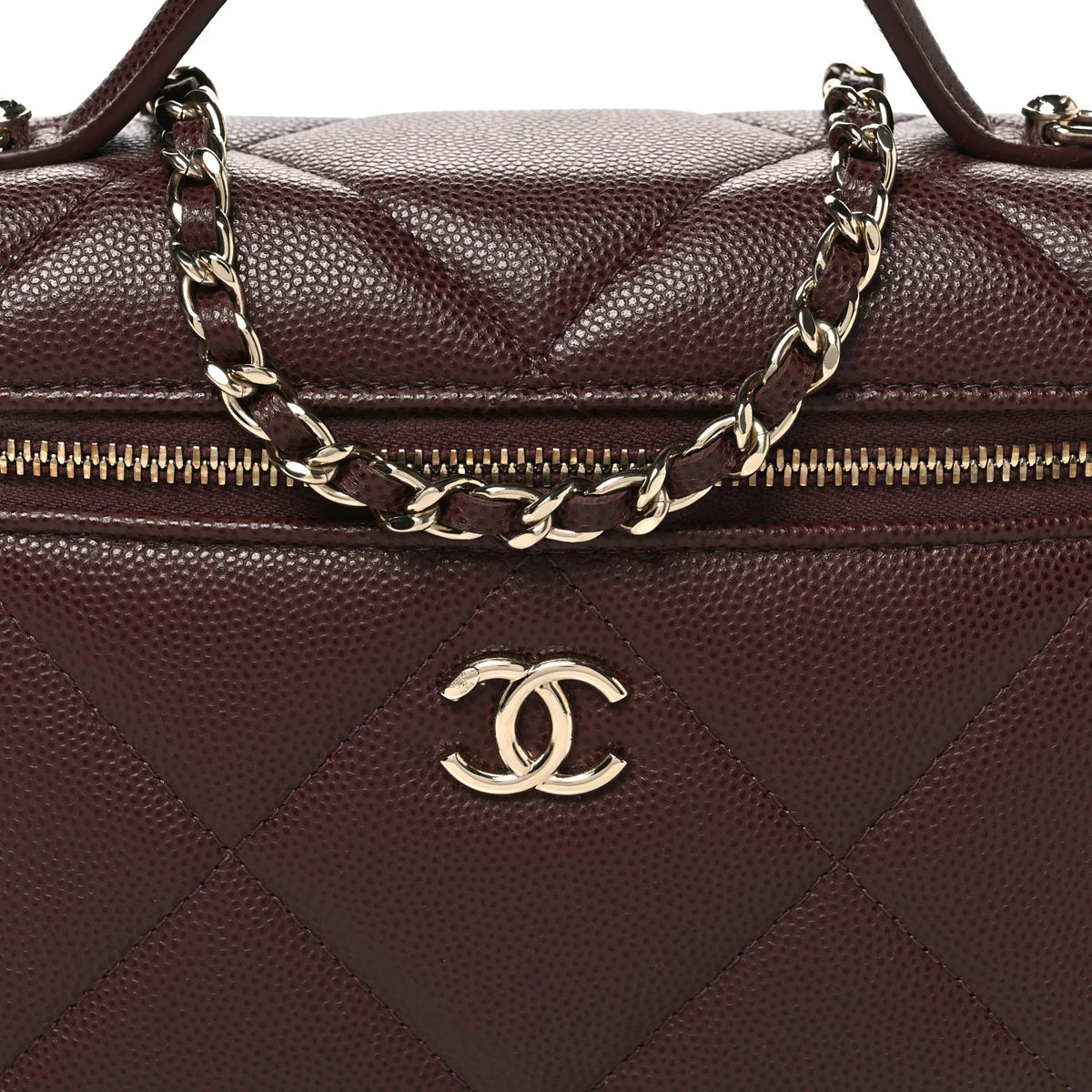 Sac Chanel - Caviar Quilted - Marron Foncé