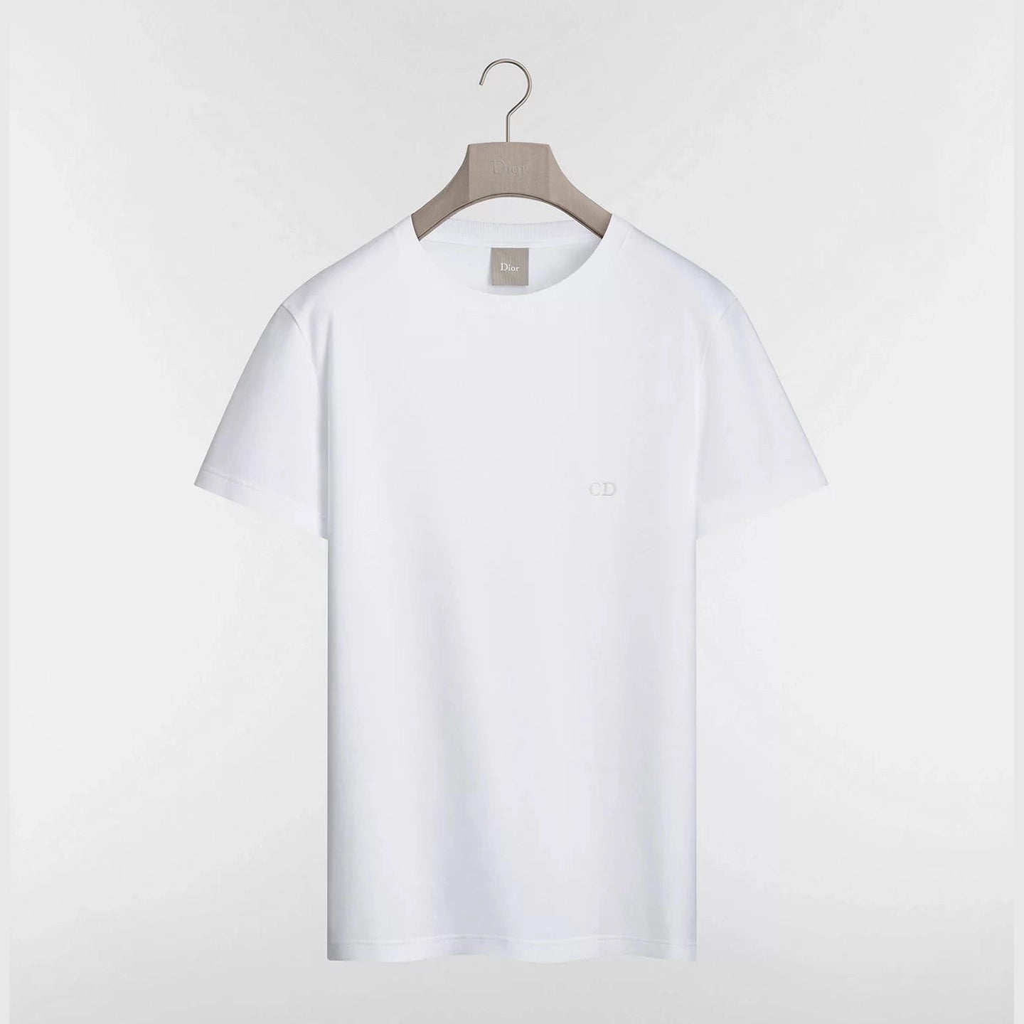 T-Shirt Christian Dior - CD Brodé - Coupe Regular - Blanc