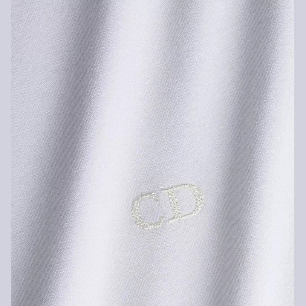 T-Shirt Christian Dior - CD Brodé - Coupe Regular - Blanc