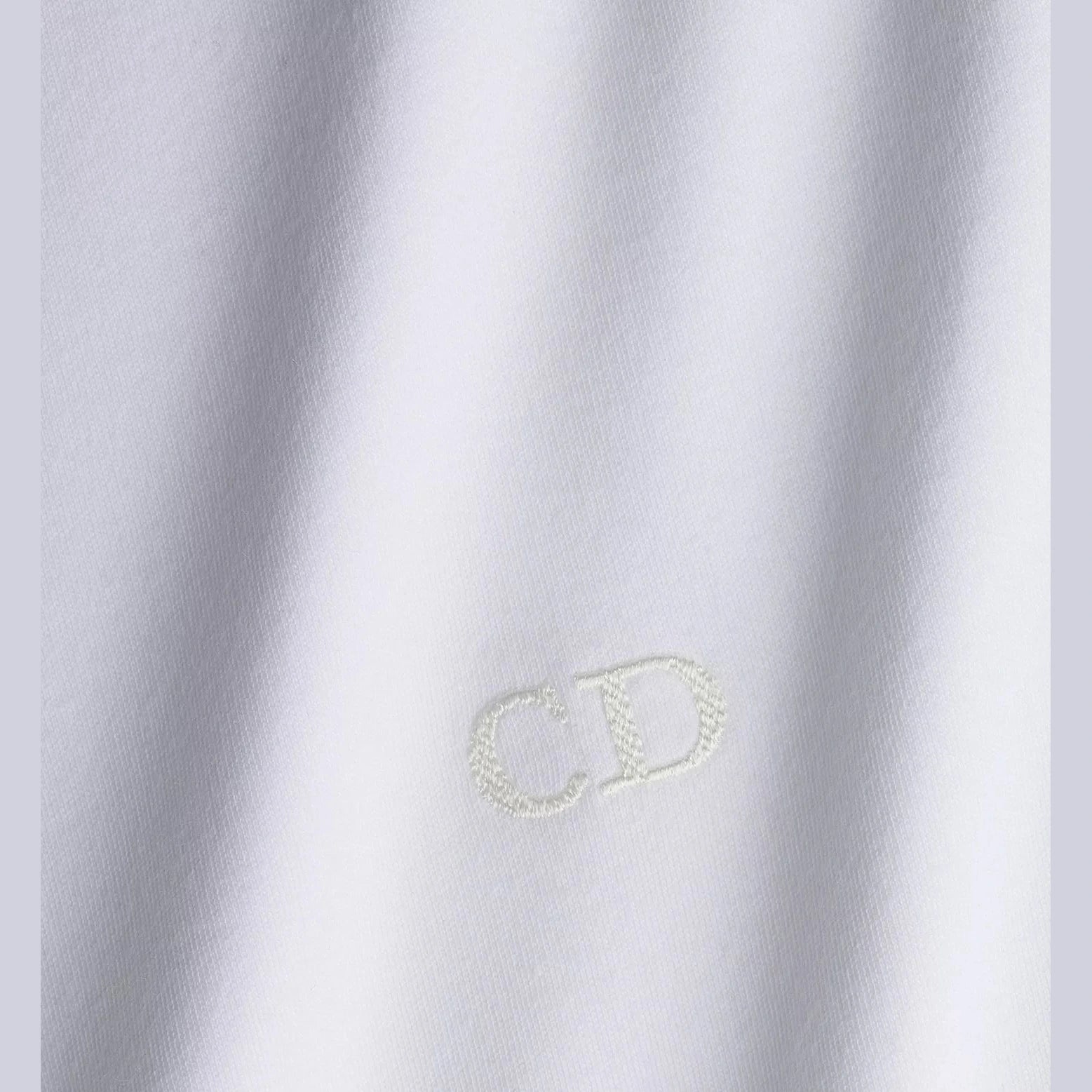 T-Shirt Christian Dior - CD Brodé - Coupe Regular - Blanc
