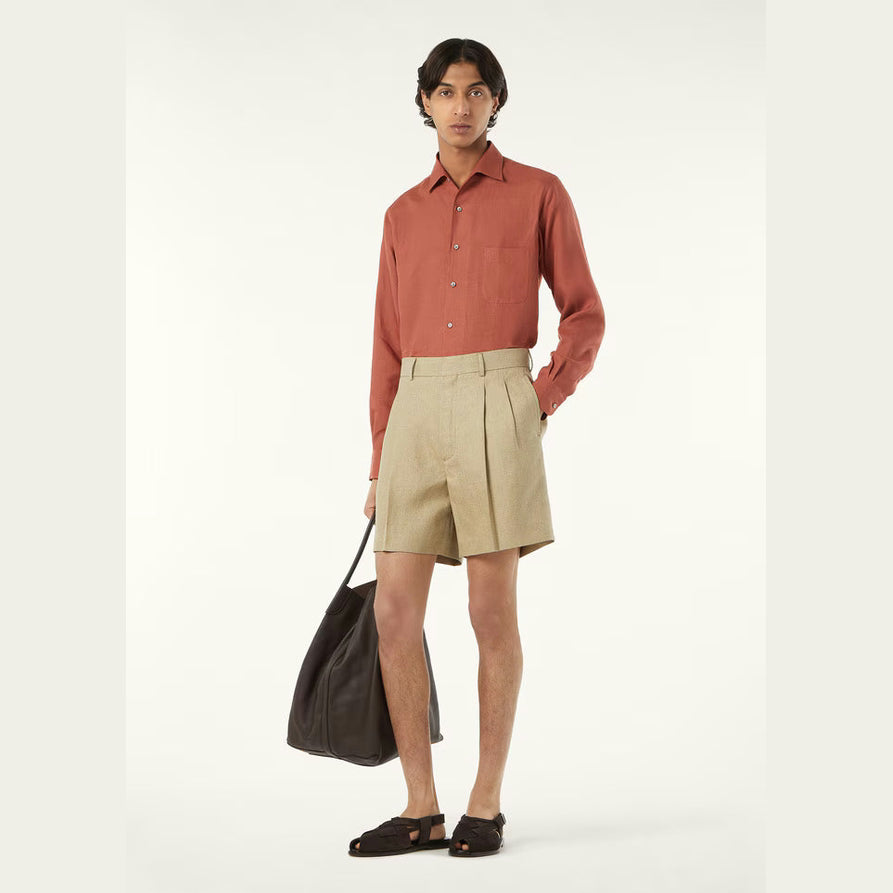 Chemise Loro Piana - André - Lin - Salty Caramel