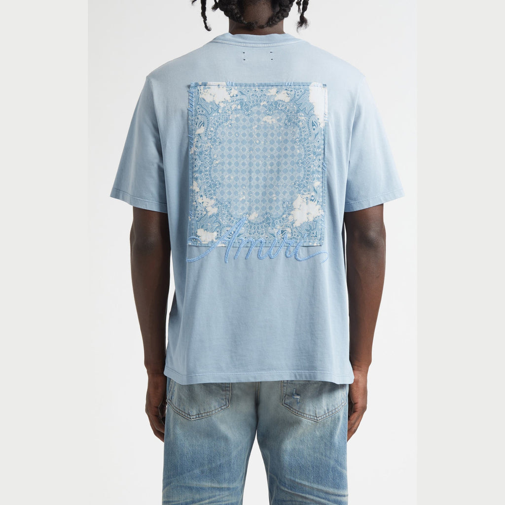T-Shirt Amiri - Bleached Bandana Patch - Coton