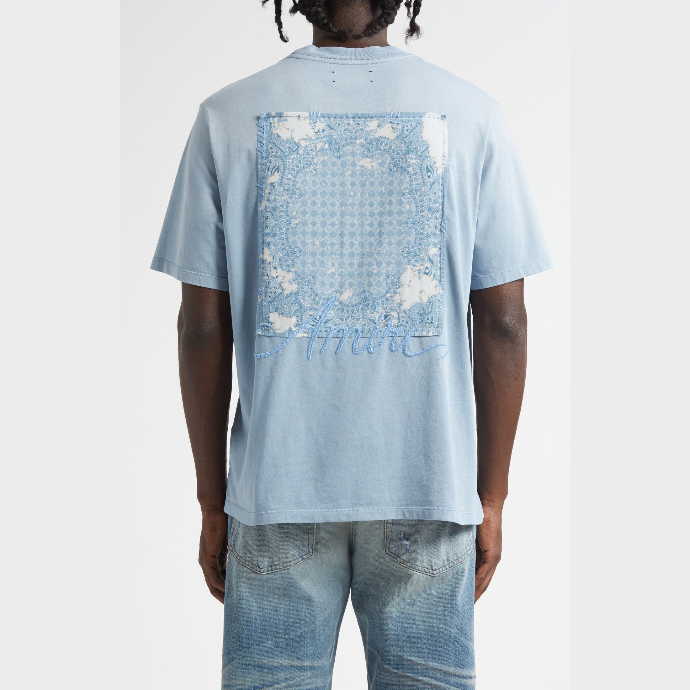 T-Shirt Amiri - Bleached Bandana Patch - Coton