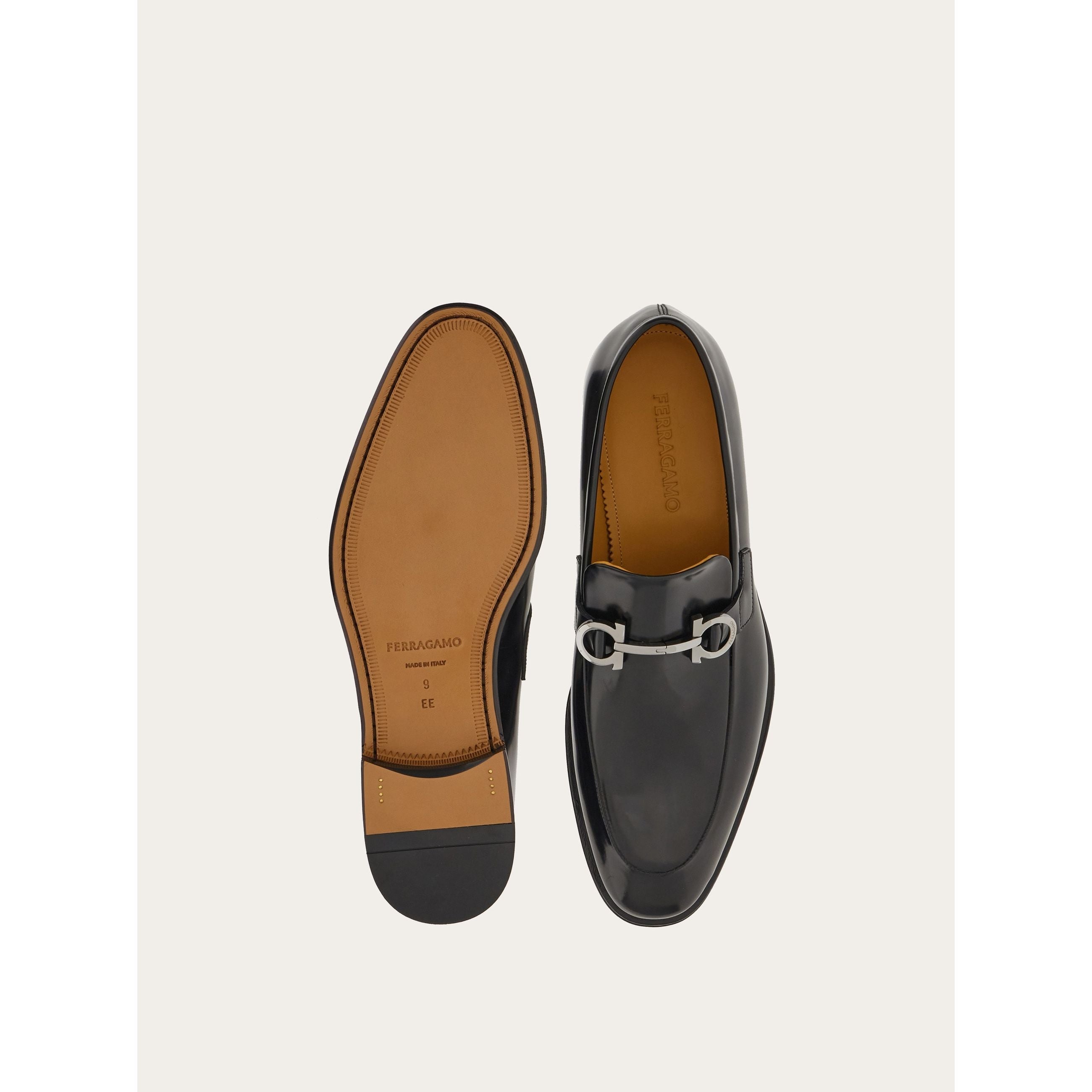 Mocassin Ferragamo - ornement Gancini - Noir