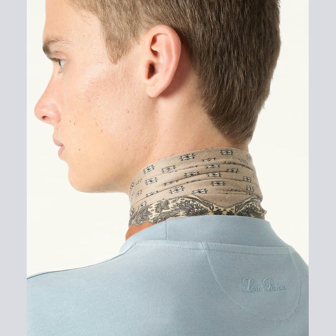T-Shirt Loro Piana - Ray - Coton - Bleu Ciel