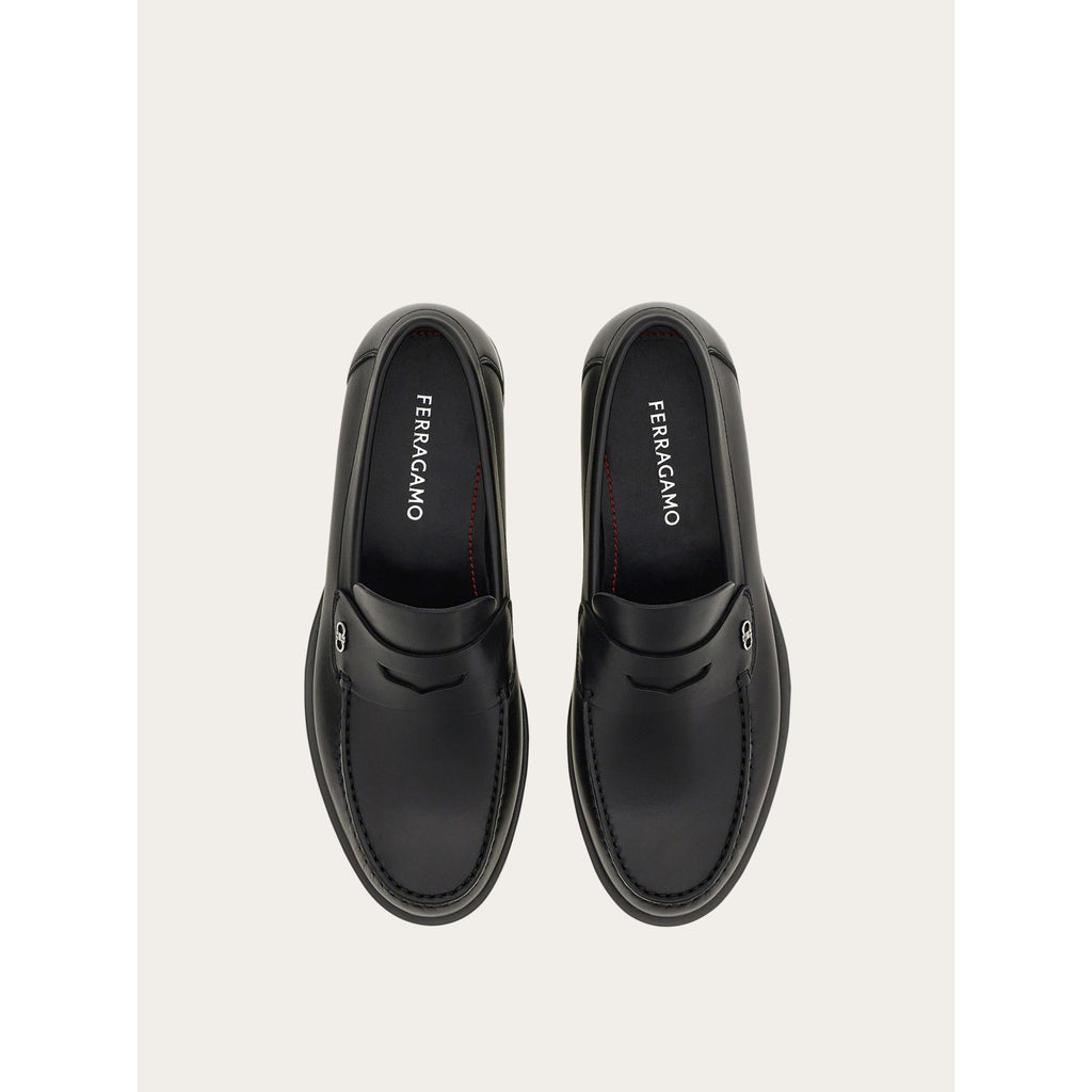 Mocassins Ferragamo - Penny Ornement Gancini - Noir