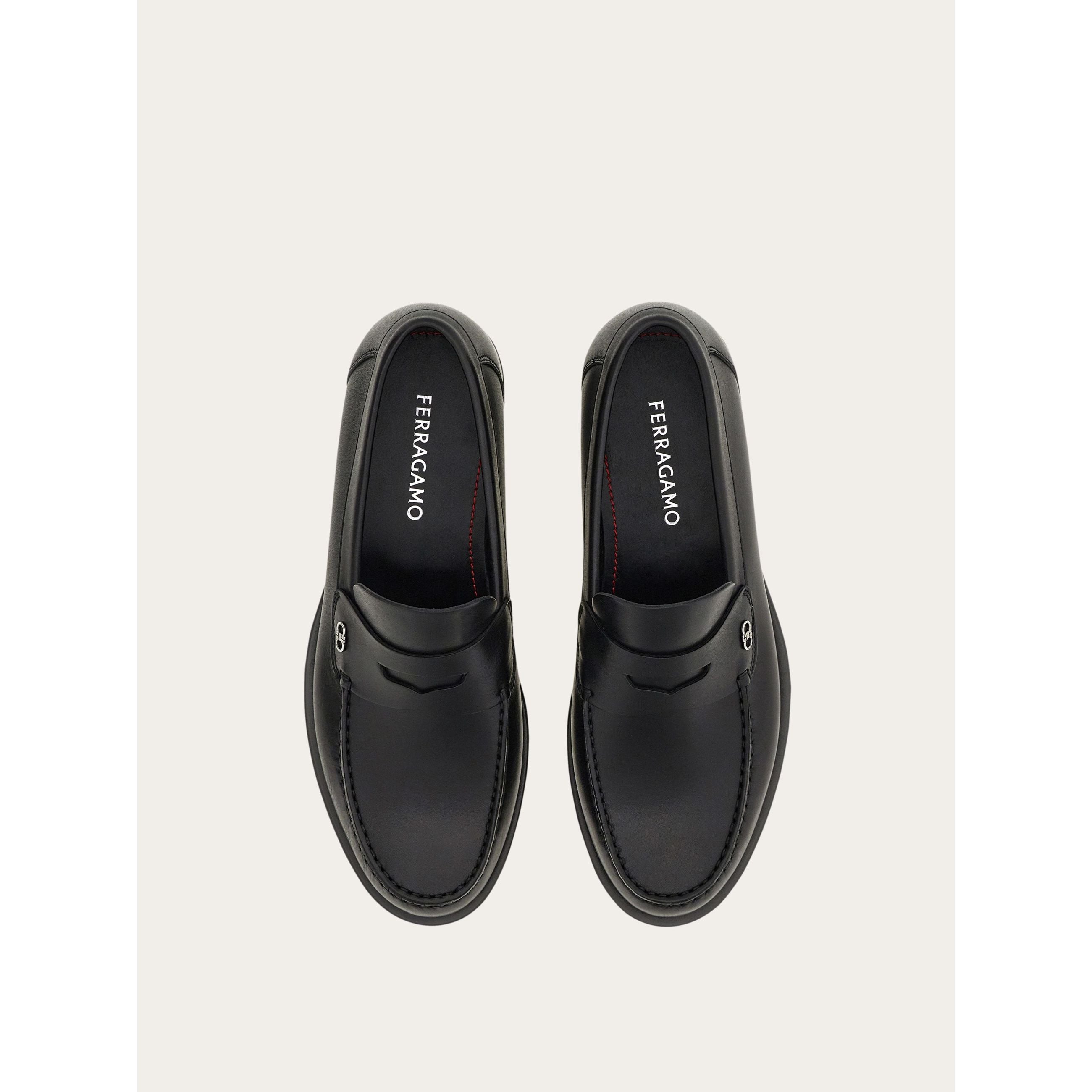 Mocassin Ferragamo - Penny Ornement Gancini - Noir