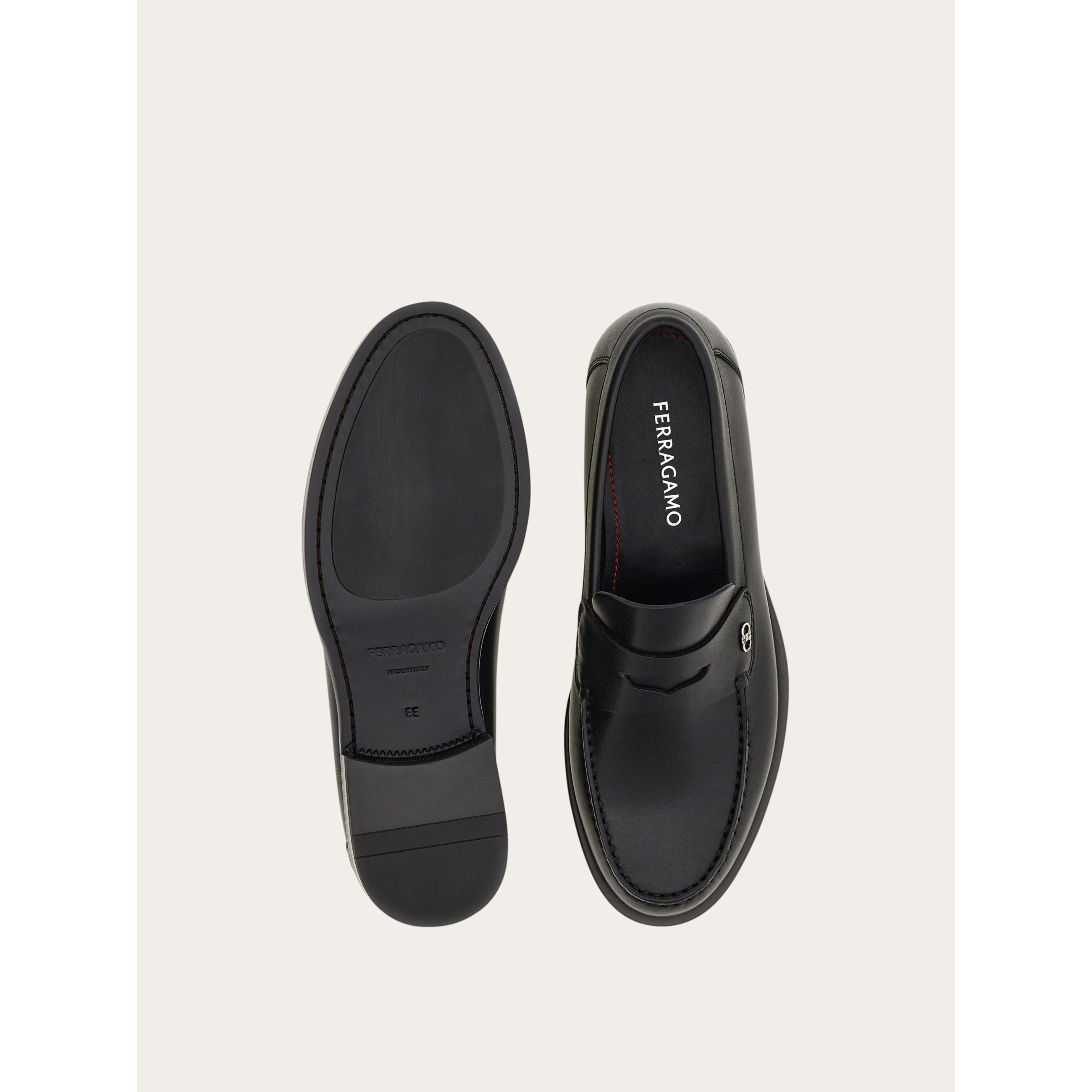 Mocassin Ferragamo - Penny Ornement Gancini - Noir