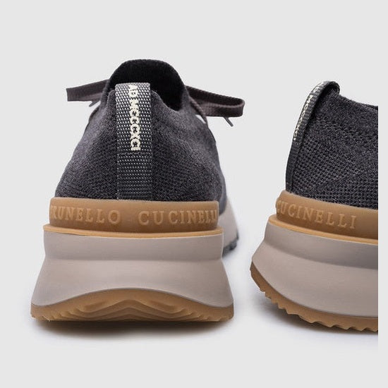Espadrilles Brunello Cucinelli - En maille de coton technique - Gris