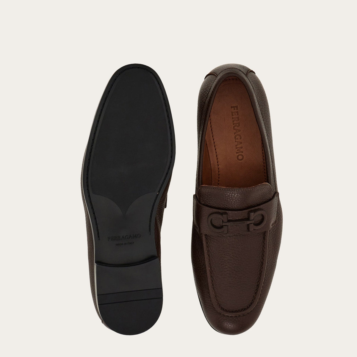 Mocassins Ferragamo - Gancini Buckle - Marron