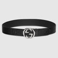 Ceinture Gucci - Large avec boucle à détail GG enlacés