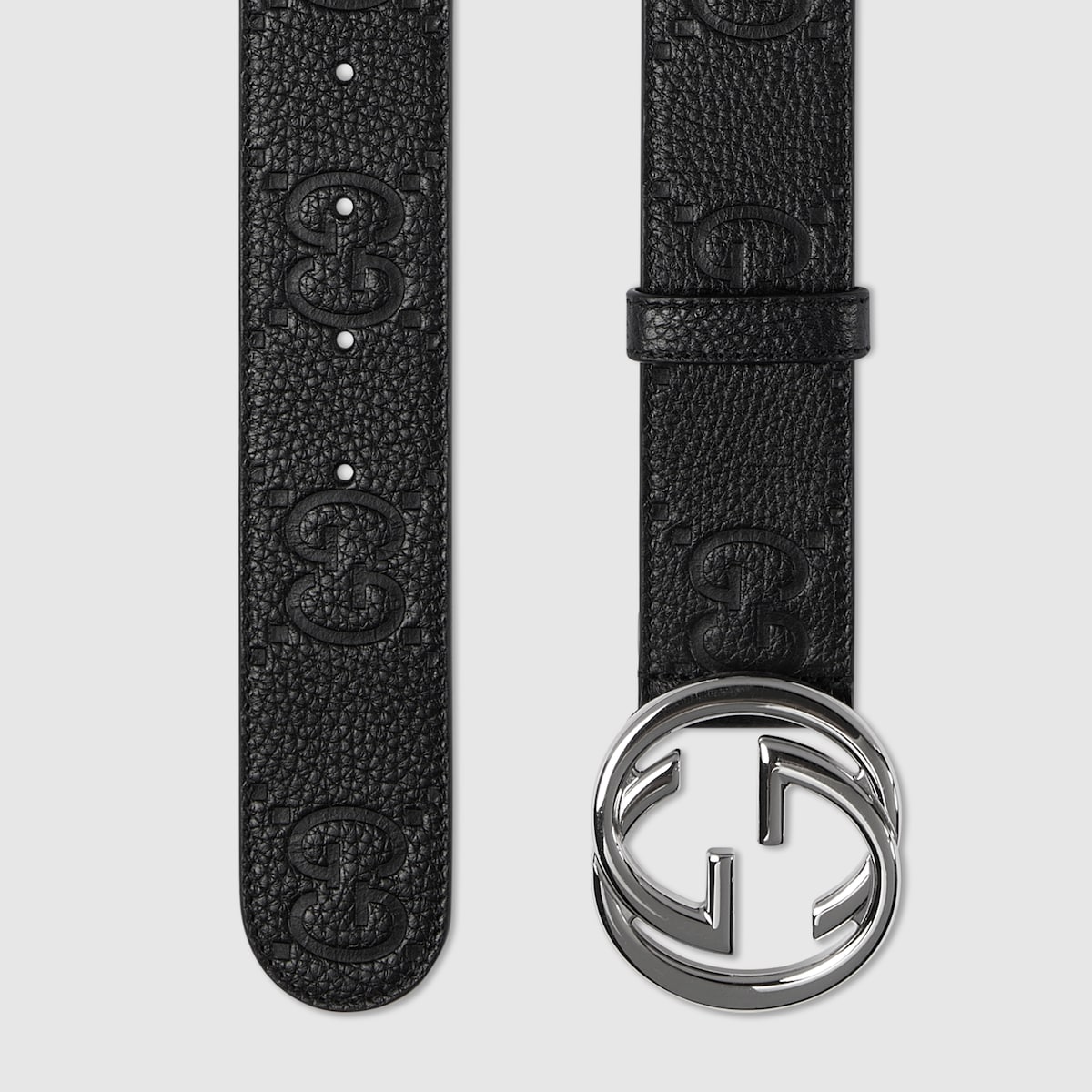 Ceinture Gucci - Large avec boucle à détail GG enlacés