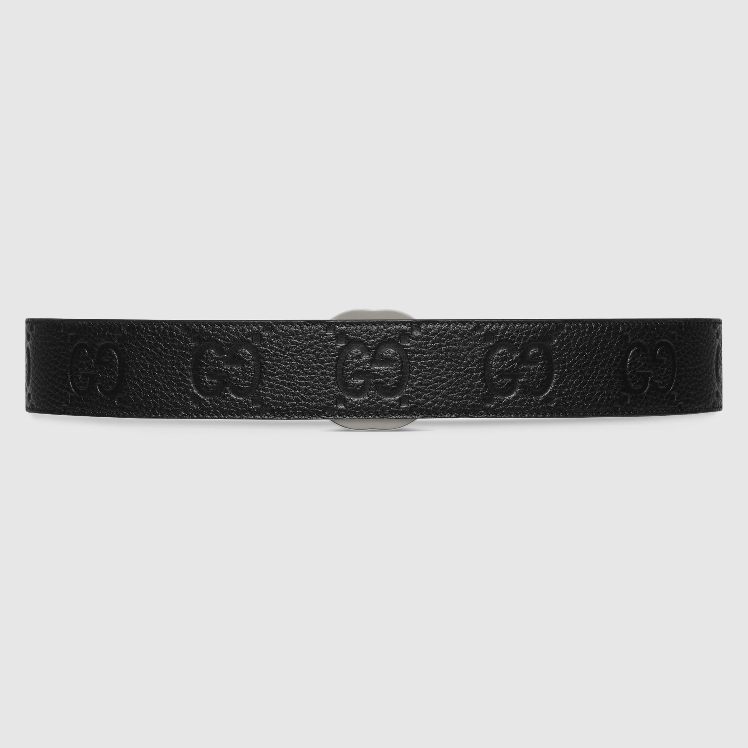 Ceinture Gucci - Large avec boucle à détail GG enlacés