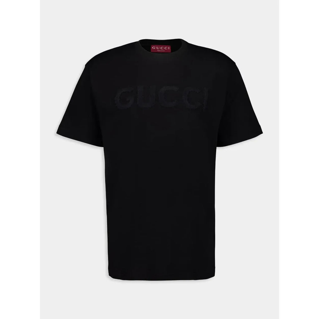 T-Shirt Gucci - Logo Brodé - Noir