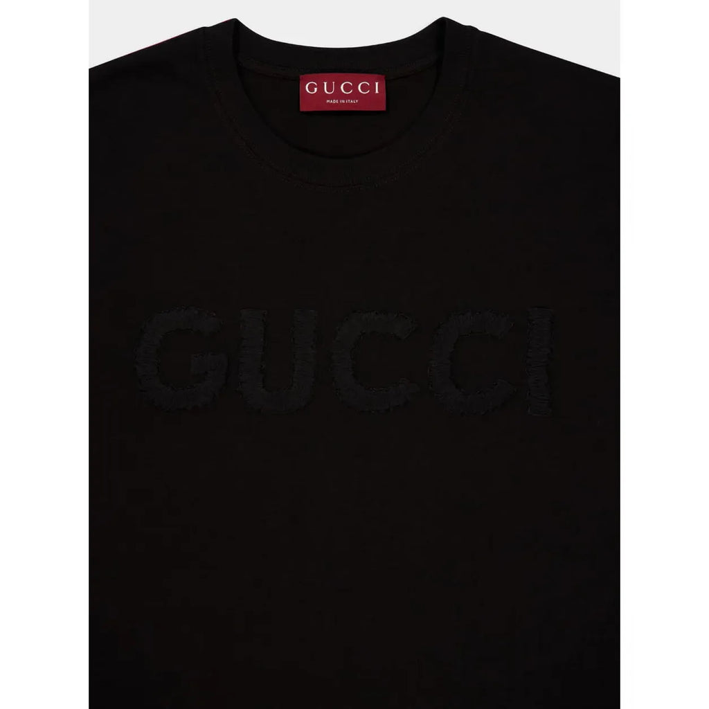 T-Shirt Gucci - Logo Brodé - Noir
