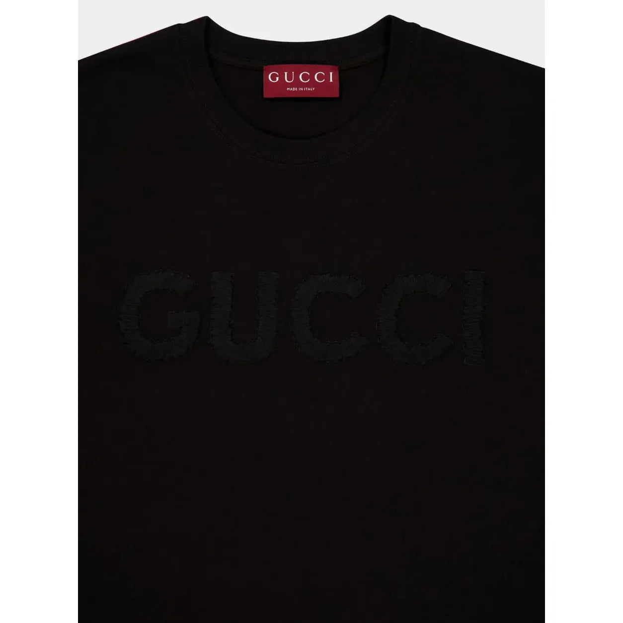 T-Shirt Gucci - Logo Brodé - Noir