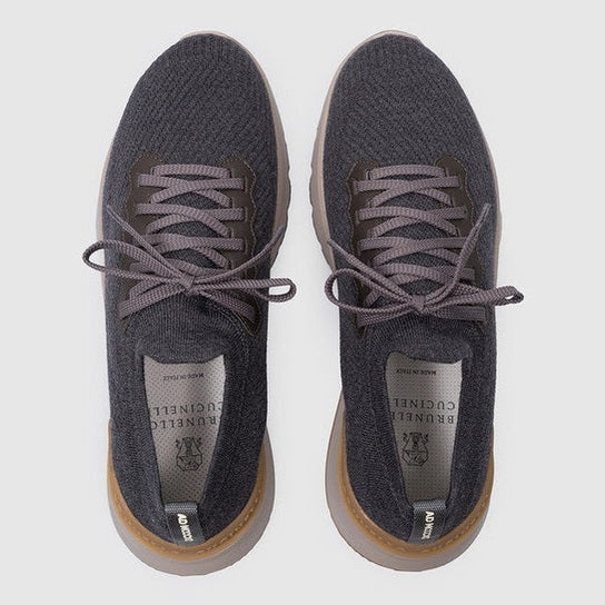 Espadrilles Brunello Cucinelli - En maille de coton technique - Gris