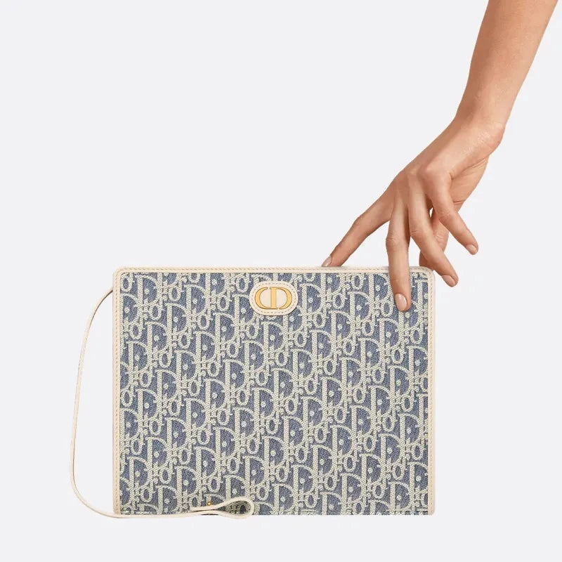 Pochette Dior - Dea 30 Montaigne - Toile jacquard Dior Oblique Beige