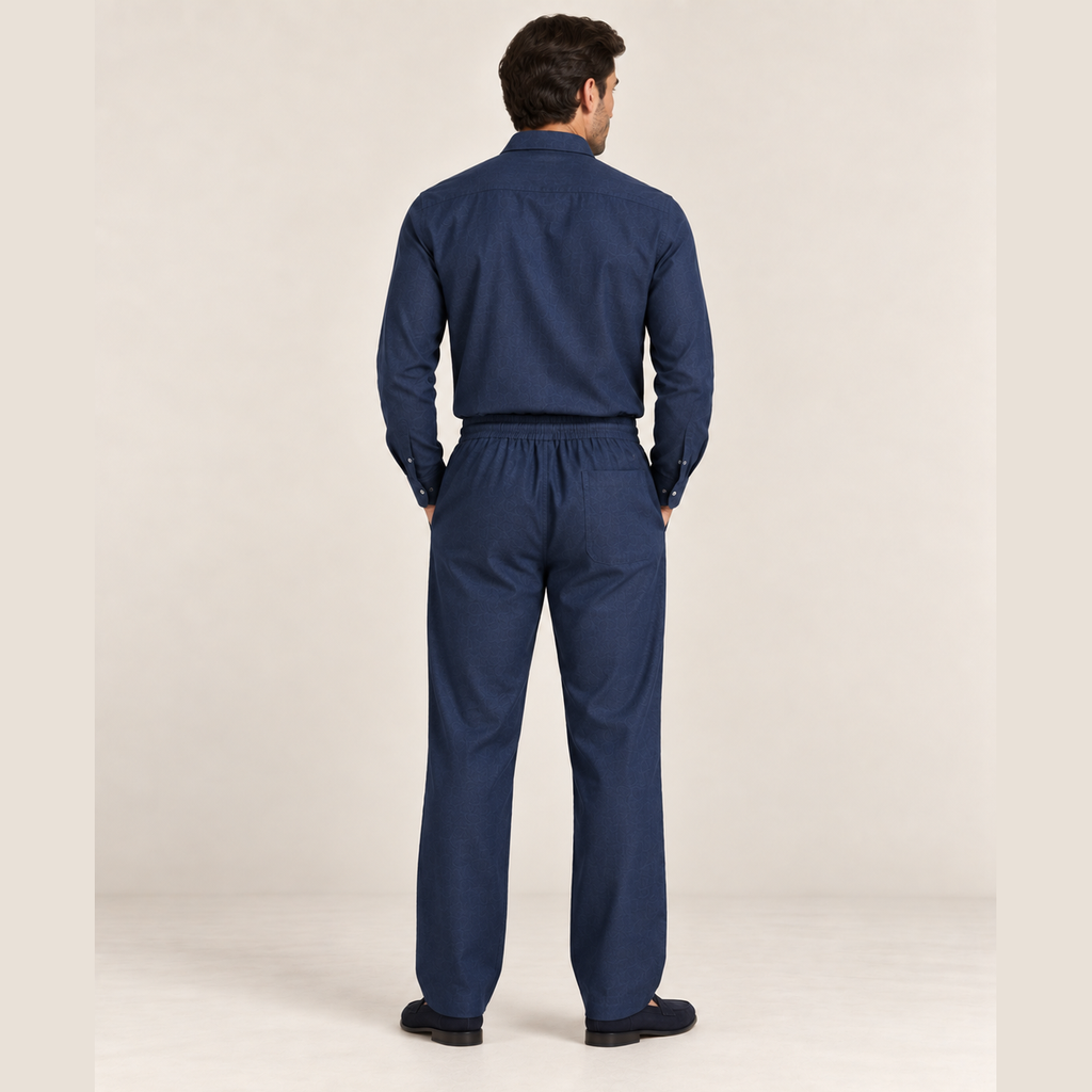 Pantalon Loro Piana - Lin - Bleu Marine