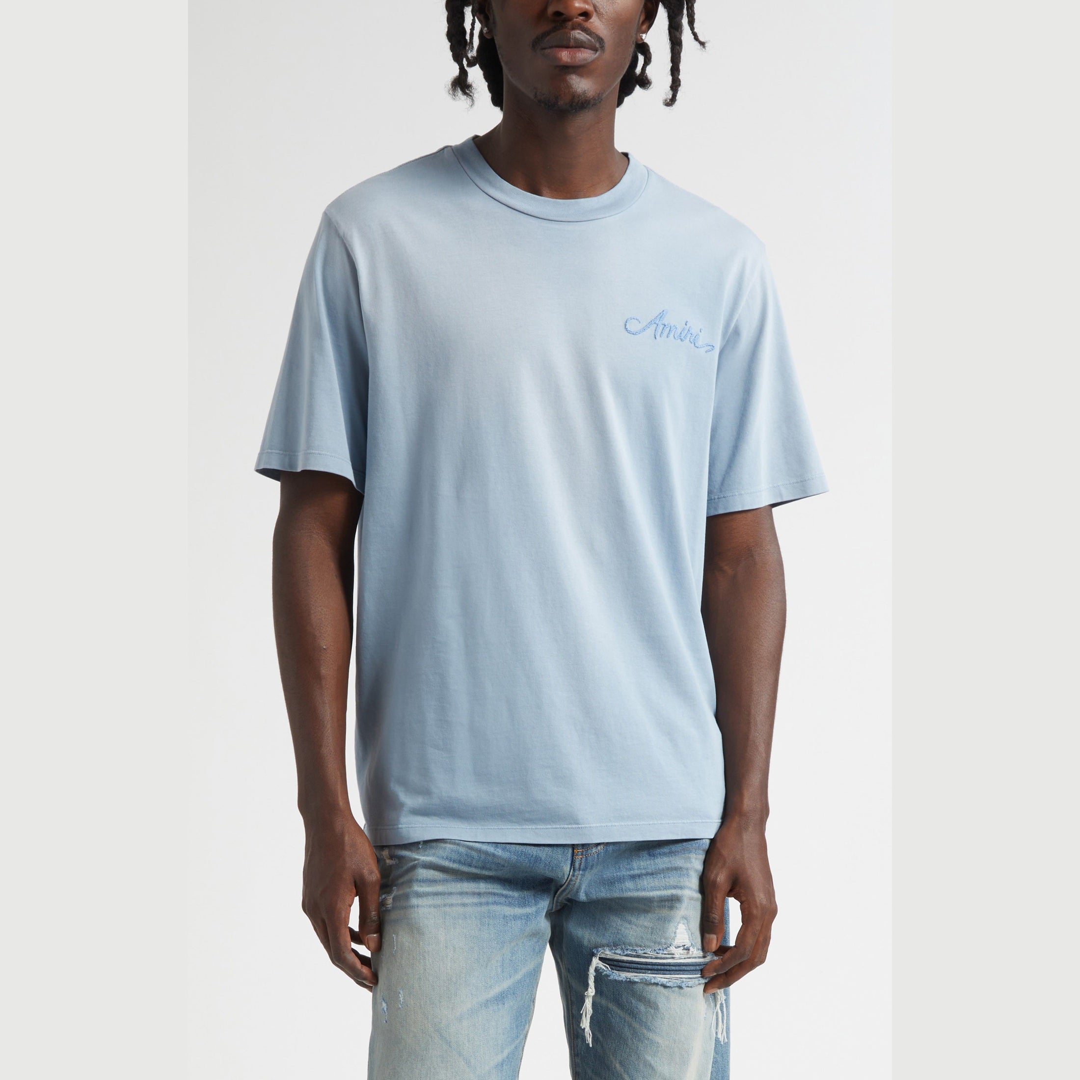 T-Shirt Amiri - Bleached Bandana Patch - Coton