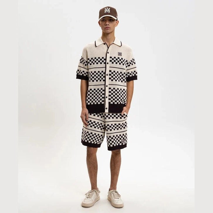 Ensemble Amiri - Laine - Blanc / Brun