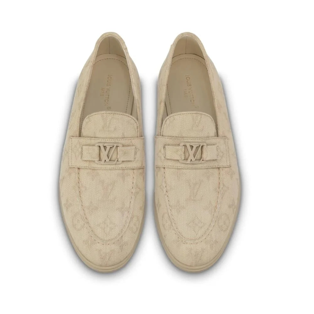 Mocassin Louis Vuitton - Monogram - Blanc cassé