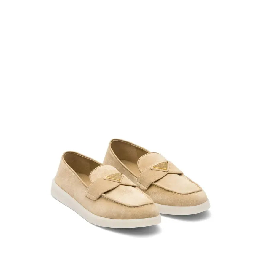 Mocassin Prada - Monogram - Beige
