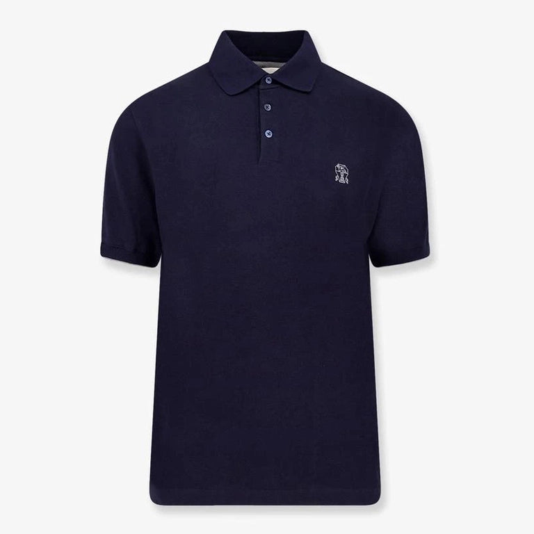 Polo Brunello Cucinelli - Coton - Bleu Marine