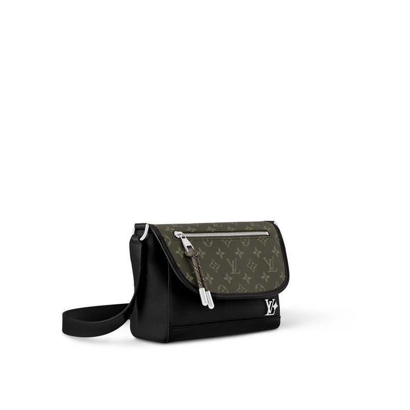 Sacoche Louis Vuitton - Pulse Messenger - Noir/Kaki