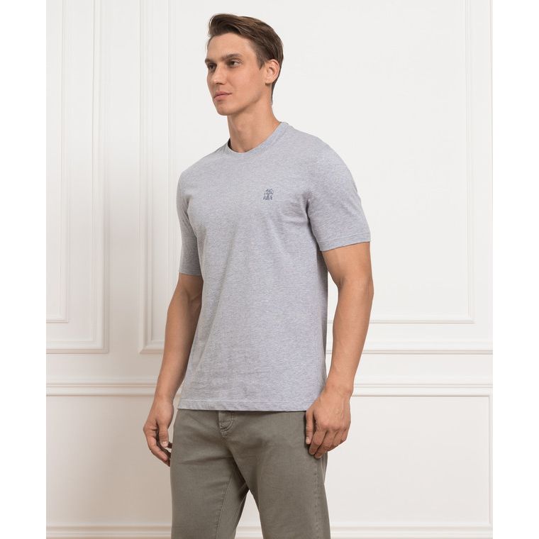 T-Shirt Brunello Cucinelli - Coton - Gris