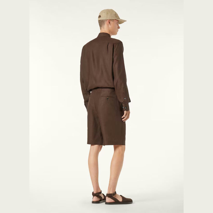 Chemise Loro Piana - André - Lin - Marron