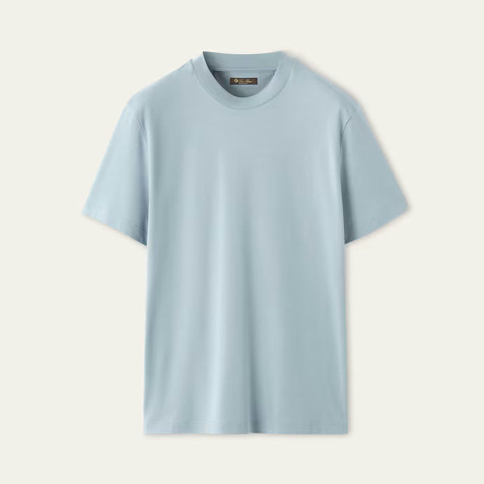 T-Shirt Loro Piana - Ray - Coton - Bleu Ciel