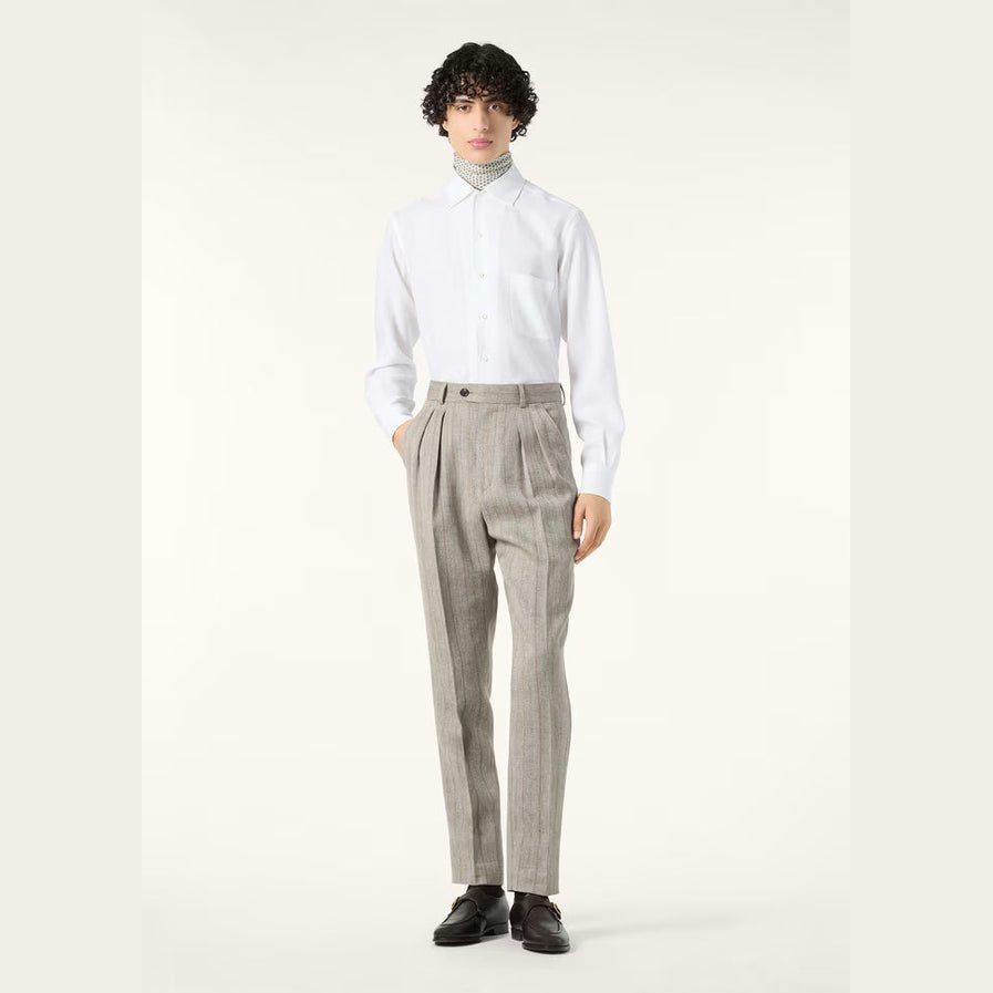 Chemise Loro Piana - André - Lin - Blanc