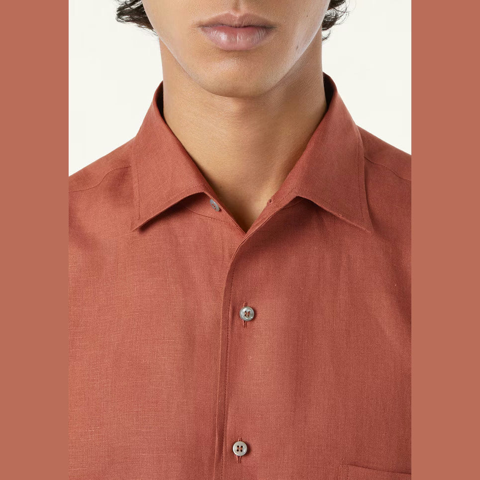 Chemise Loro Piana - André - Lin - Salty Caramel