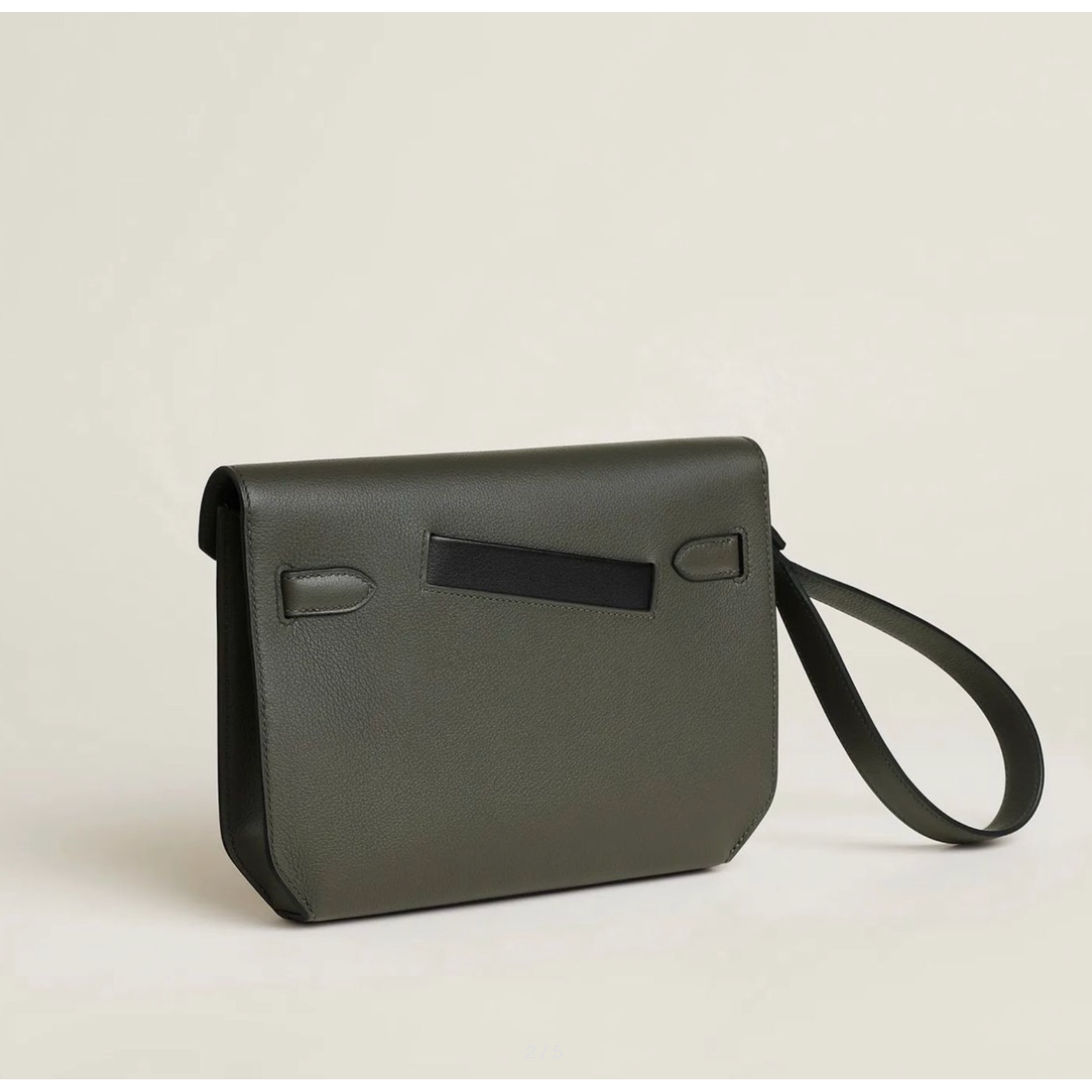 Pochette Hermes - Kelly depeches 25 pouch - Vert de Gris