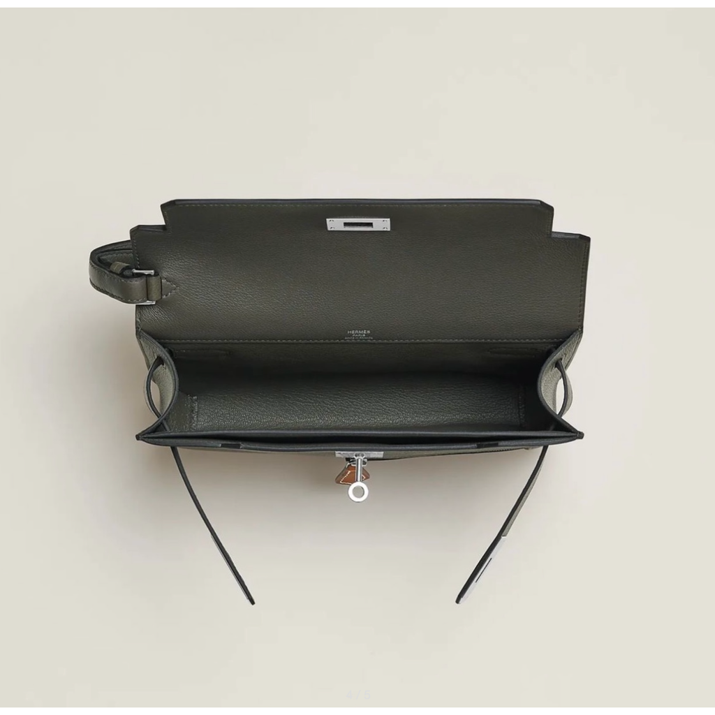 Pochette Hermes - Kelly depeches 25 pouch - Vert de Gris